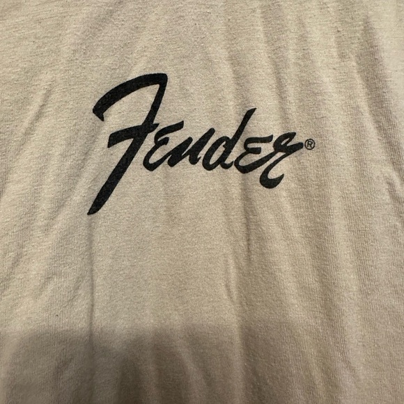 Tan “Fender” Men's T-Shirt w/ Back Graphic XL - Picture 2 of 7